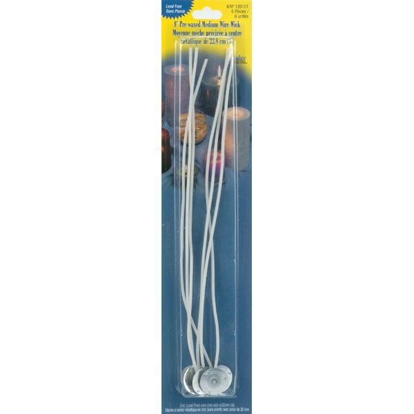 NOTM223833 Yaley Pre-Waxed Wicks With Clips
