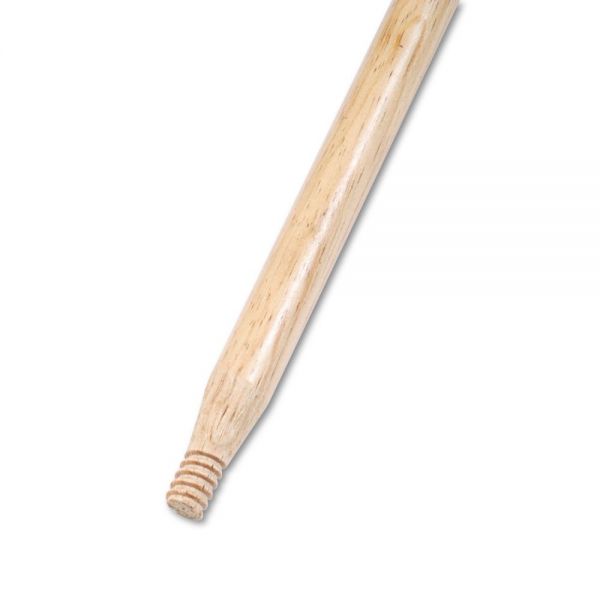 BWK137 Boardwalk Heavy-Duty Threaded End Lacquered Hardwood Broom Handle, 1 1/8" Dia. x 60 Long