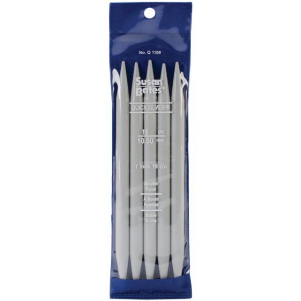 NOTM071427 Quicksilver Double Point Knitting Needles 7" 5/Pkg