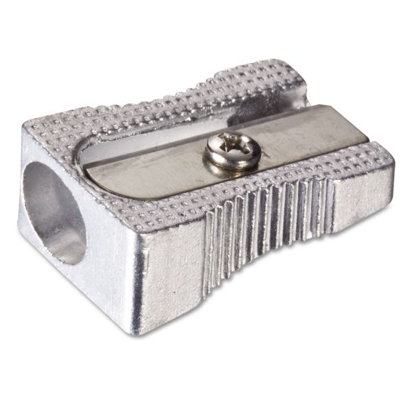 OIC30218 Officemate Metal Pencil Sharpener, Metallic Silver, 4/Pack