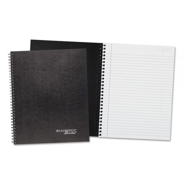 MEA06343 Cambridge Limited Wirebound Business Notebook Plus Pack, 11 x 8 7/8, Black, 80 Sheets, 2/Pack