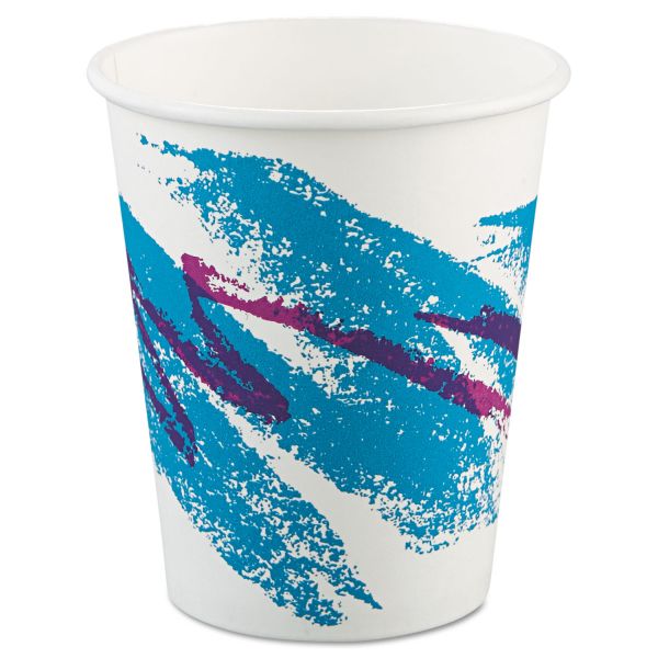 SCC370JZJ Dart Jazz Paper Hot Cups, 10oz, Polycoated, 50/Bag, 20 Bags/Carton
