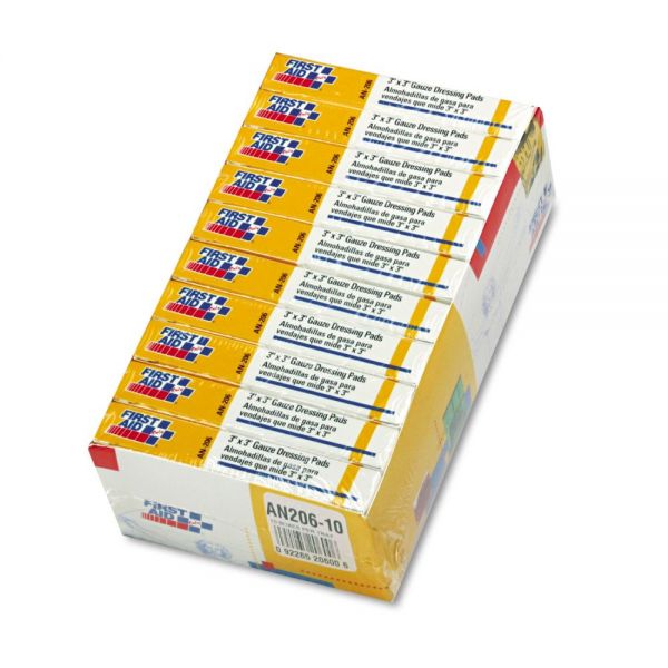 FAOAN20610 First Aid Only Refill Gauze Pads for Ansi-Compliant First Aid Kits/Cabinets, 3" x 3", 40/Pack