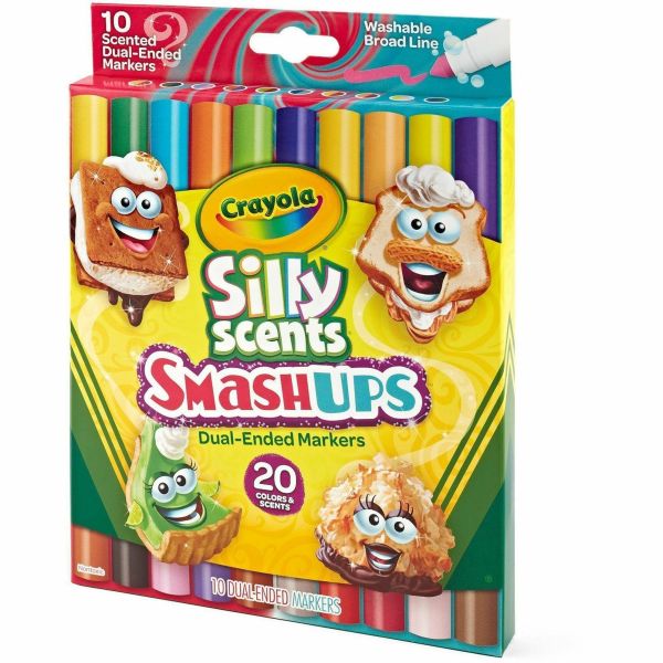 Crayola Silly Scents Smash Up Dual Ended Markers, Broad Tip