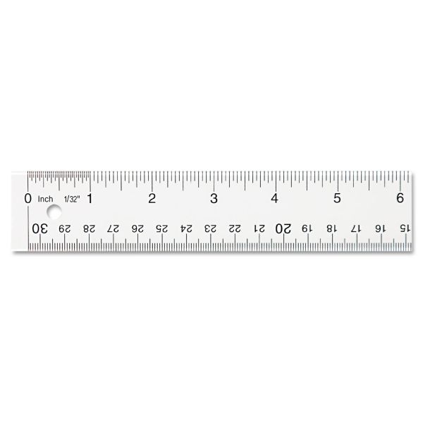 ACM10562 Westcott See Through Acrylic Ruler, 12", Clear