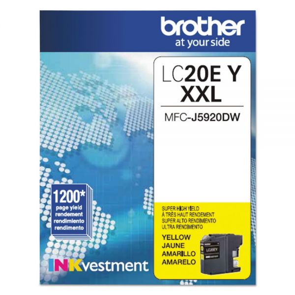 BRTLC20EY Brother LC20EY INKvestment Super High-Yield Ink, Yellow
