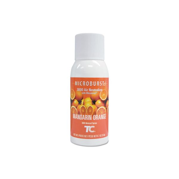 RCP402408 Rubbermaid Commercial Microburst 3000 Refill, Mandarin Orange, 2oz, Aerosol, 12/Carton