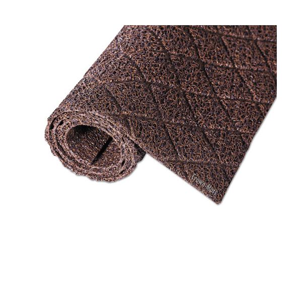 CWNDXMU32BC Crown Diamond Deluxe Duet Vinyl-Loop Scraper Mat, Vinyl, 36 x 240, Brown/Caramel