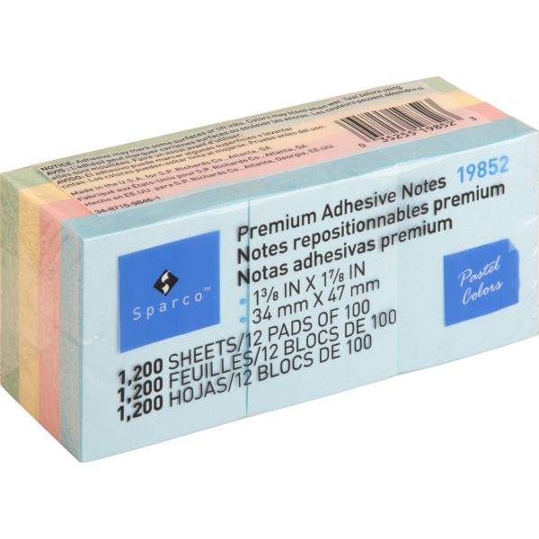 SPR19852 Sparco Colorful Adhesive Notes