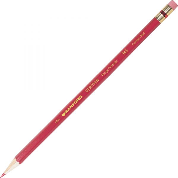 SAN2214 Sanford Verithin Colored Pencils With Erasers