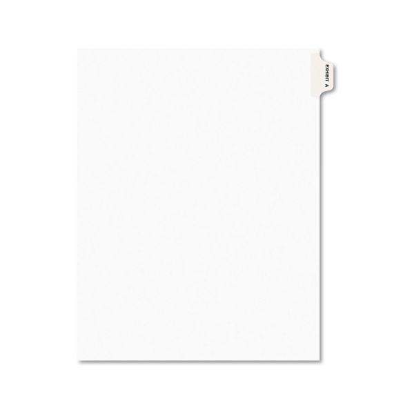 AVE01371 Avery Avery-Style Preprinted Legal Side Tab Divider, Exhibit A, Letter, White, 25/Pack