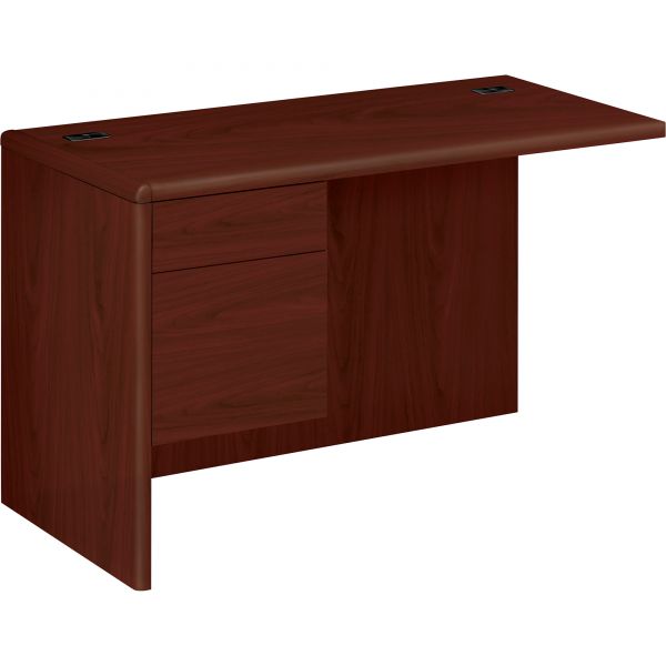 HON10716LNN HON 10700 "L" Workstation Return, Left 3/4 Pedestal, 48w x 24d x 29 1/2h, Mahogany