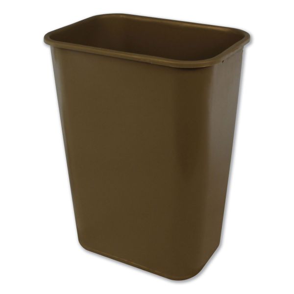 Impact SoftSided Wastebasket, 41 qt, Polyethylene, Beige