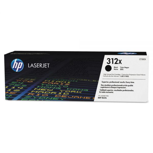 HEWCF380X HP 312X, (CF380X) High Yield Black Original LaserJet Toner Cartridge