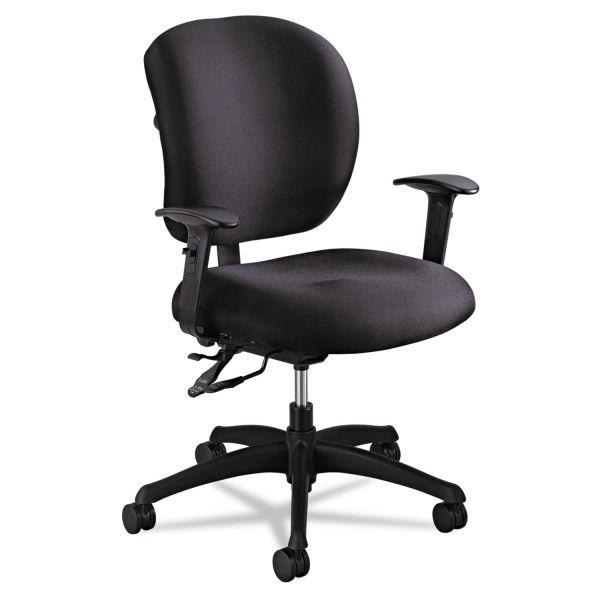 SAF3391BL Safco Alday Series Intensive Use Chair, 100% Polyester Back/100% Polyester Seat, Black