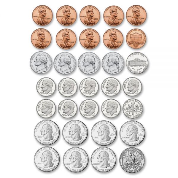 ASH10067 Ashley US Coin Money Set Die-cut Magnets