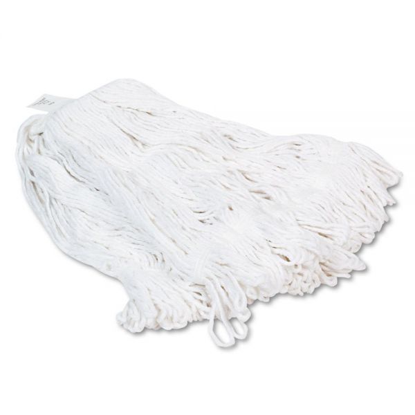 BWK424REA Boardwalk Pro Loop Web/Tailband Wet Mop Head, Rayon, 24oz, White