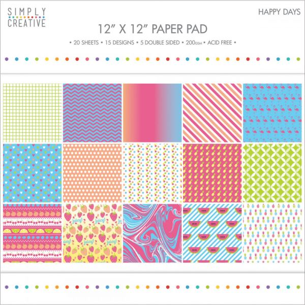 NOTM307905 Simply Creative Paper Pad 12"X12" 20/Pkg