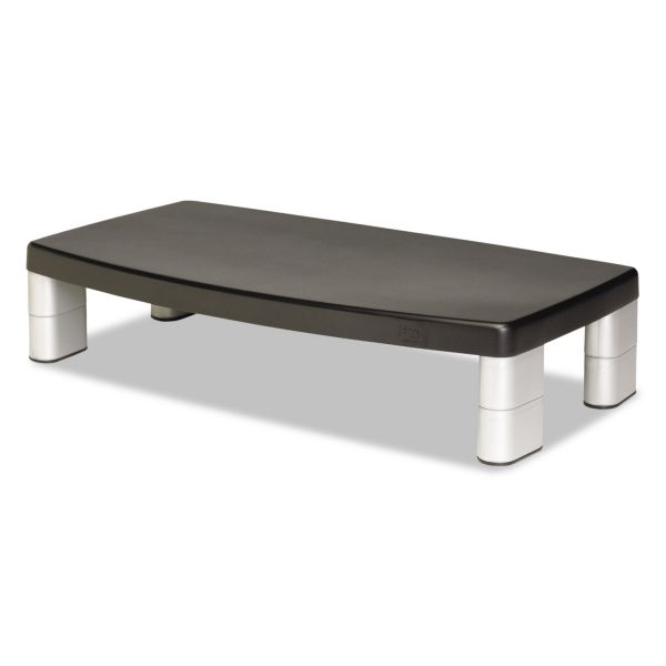 MMMMS90B 3M Extra-Wide Adjustable Monitor Stand, 20 x 12 x 1 to 5 7/8, Black