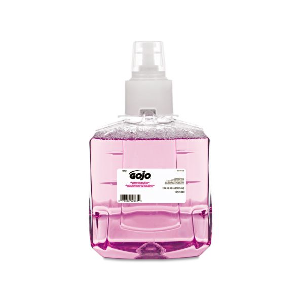 GOJ191202CT GOJO Antibacterial Foam Handwash, Refill, Plum, 1200mL Refill, 2/Carton