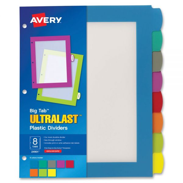AVE24901 Avery Big Tab Ultralast Plastic Dividers