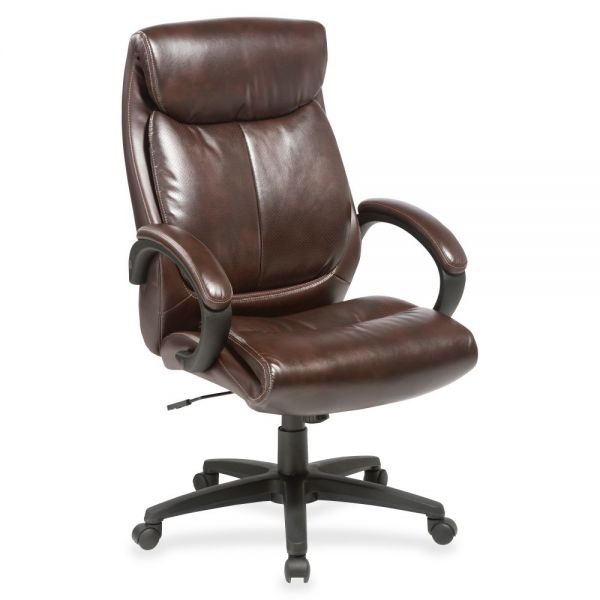 LLR59498 Lorell High-Back Executive Leather Office Chair