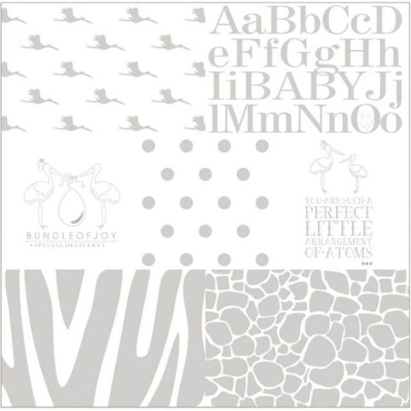 NOTM348532 Empire Bebe Glittered Transparency Overlay 12"X12"