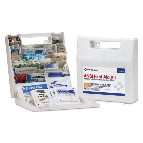FAO90639 First Aid Only ANSI Class A+ First Aid Kit for 50 People, 183 Pieces
