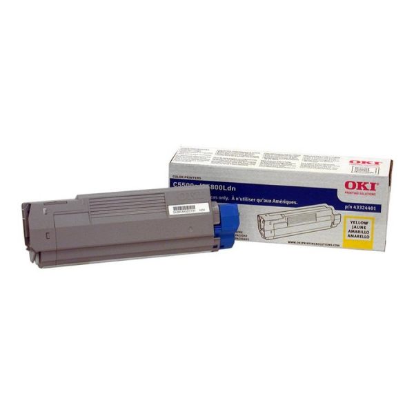 OKI43324401 Oki 43324401 High-Yield Toner, 5000 Page-Yield, Yellow