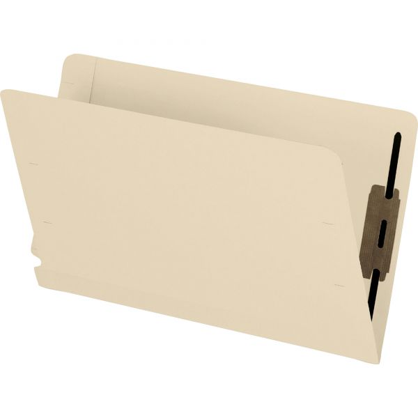 PFX13210 Pendaflex Laminated Spine End Tab Folder with 1 Fastener, 11 pt Manila, Legal, 50/Box