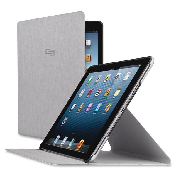 USLPRO25610 Solo Millennia Slim Case for iPad Air, Gray