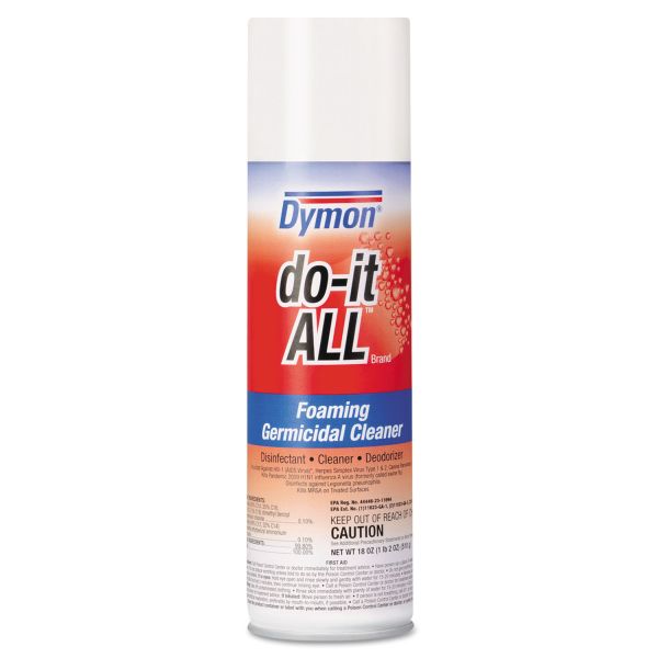 ITW08020CT Dymon do-it-ALL Germicidal Foaming Cleaner, 18oz Aerosol, 12/Carton