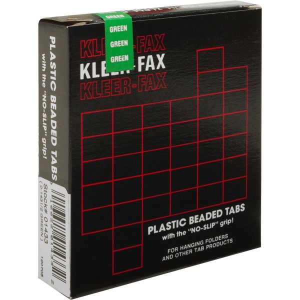KLFKLE01433 Kleer-Fax Hanging Folder Plastic Beaded Tabs