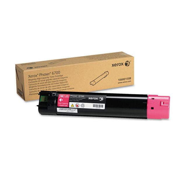 XER106R01508 Xerox 106R01508 High-Yield Toner, 12000 Page-Yield, Magenta