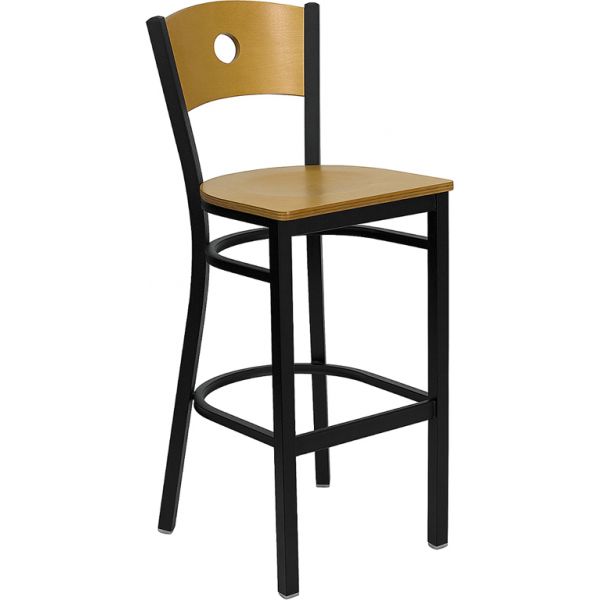 FHFXUDG6F6BCIRBARNATWGG Flash Furniture HERCULES Series Circle Back Barstool