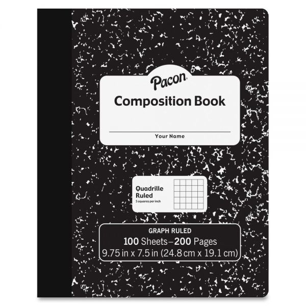 PACMMK37103 Pacon Hard Cover Quad Ruled Composition Notebook