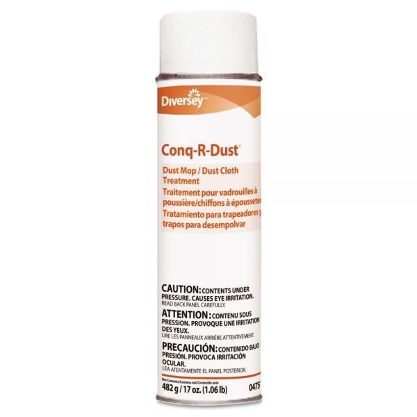 DVO904751 Diversey Conq-r-Dust Dust Mop/Dust Cloth Treatment, Amine Scent, 17oz Aerosol, 12/Carton