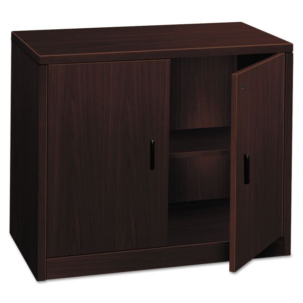 HON105291NN HON 10500 Series Storage Cabinet w/Doors, 36w x 20d x 29-1/2h, Mahogany