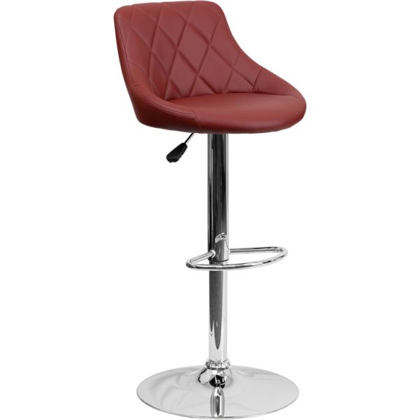 FHFCH82028ABURGGG Flash Furniture Contemporary Bucket Seat Barstool