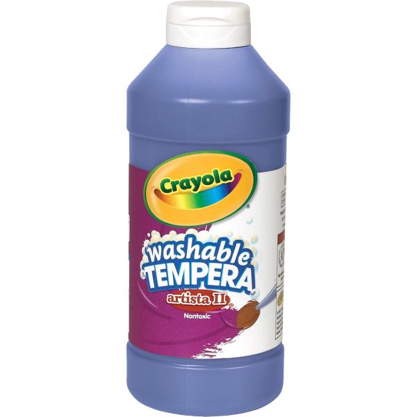 CYO543115042 Crayola Artista II Washable Tempera Paint, Blue, 16 oz