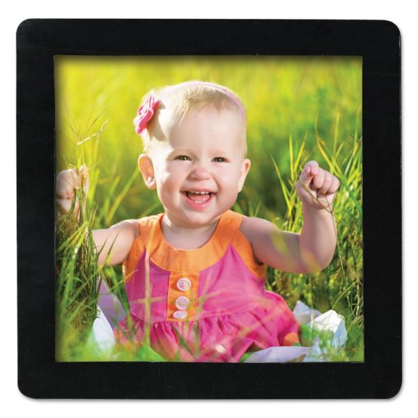 AVT91056 Advantus Magnetic Picture Frames, Black, 4 x 4, 4/Pack