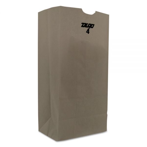 BAGGW4 General #4 Paper Grocery Bag, 30lb White, Standard 5 x 3 1/8 x 9 3/4, 4000 bags