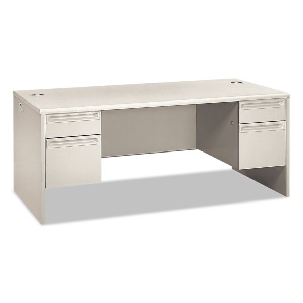 HON38180QQ HON 38000 Series Double Pedestal Desk, 72w x 36d x 29-1/2h, Light Gray