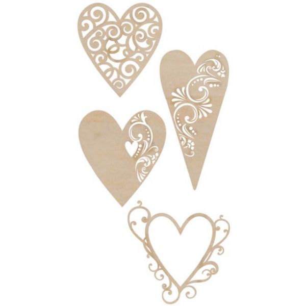 NOTM462079 Wood Flourishes 4/Pkg