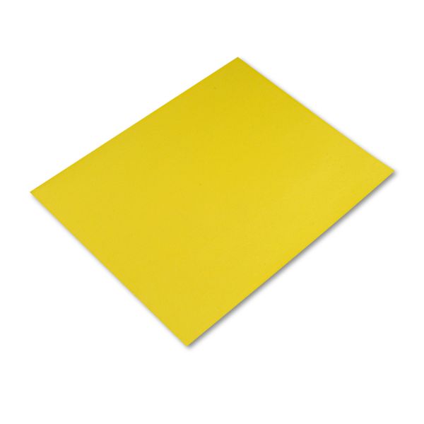 PAC54721 Pacon Peacock Four-Ply Railroad Board, 22 x 28, Lemon Yellow, 25/Carton