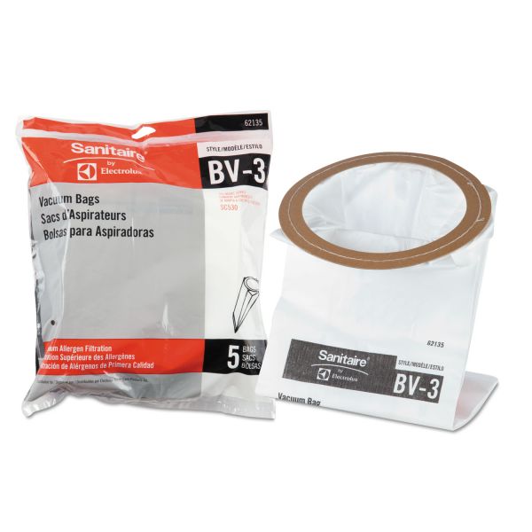 EUR6213510 Electrolux Sanitaire Disposable Dust Bags for SC530 Commercial Backpack Vacuum, 5/PK, 10/PK/CT