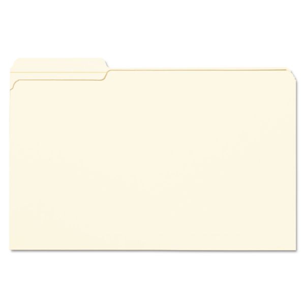 SMD15335 Smead File Folder, 1/3 Cut First Position, Reinforced Top Tab, Legal, Manila, 100/Box