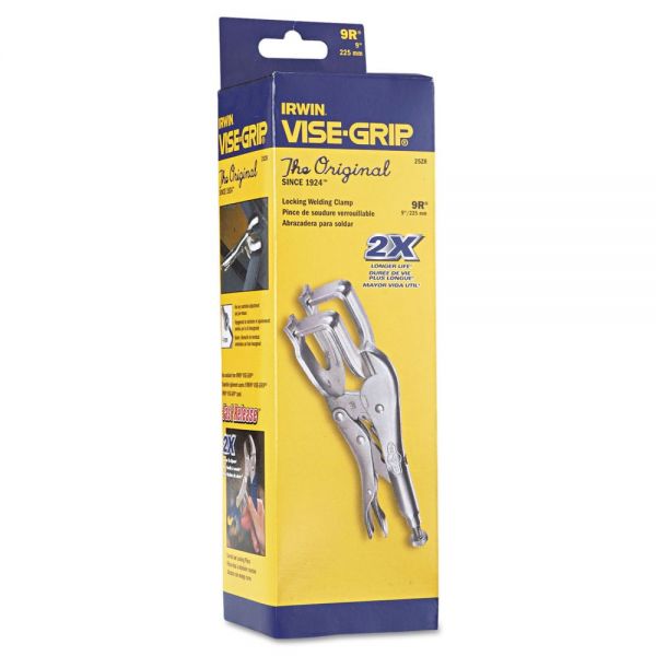 VSE9R IRWIN Locking Welding Clamp, 9" Tool Length, 2 3/4" Jaw Capacity