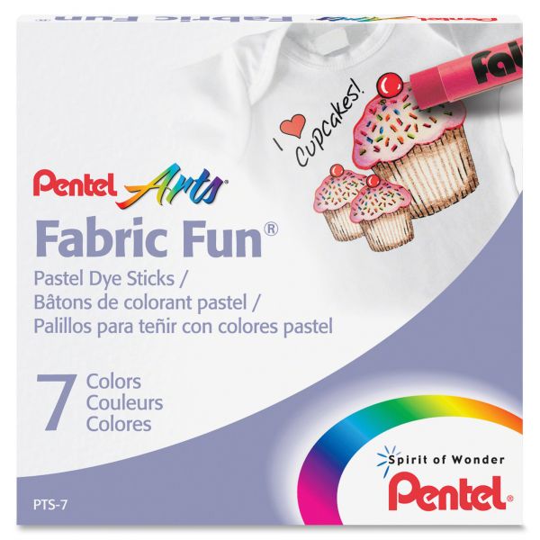 PENPTS7 Pentel Arts Fabric Fun Pastel Dye Sticks