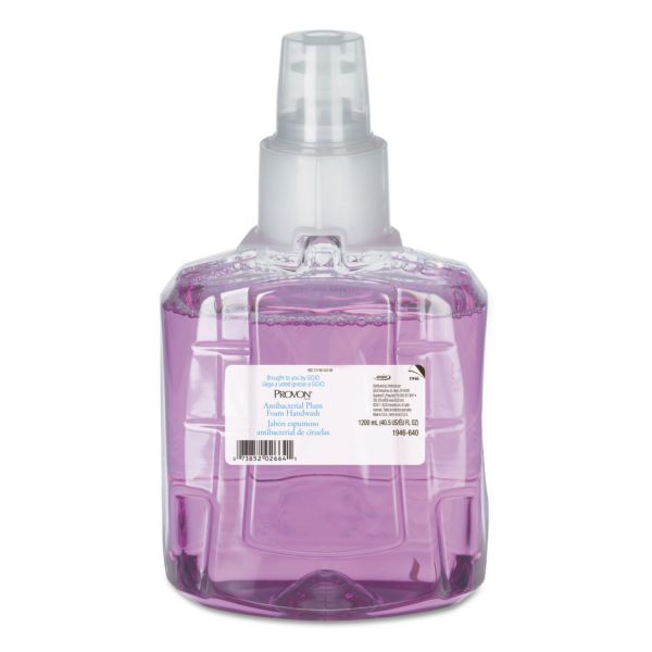 GOJ194602 PROVON Antibacterial Plum Foam Hand Wash, 1200mL Refill, Plum Scent, 2/Carton